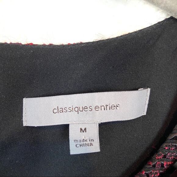 Classiques Entier Top Shirt Size M Sleeveless Bejeweled Red Black Special Event - Picture 2 of 13